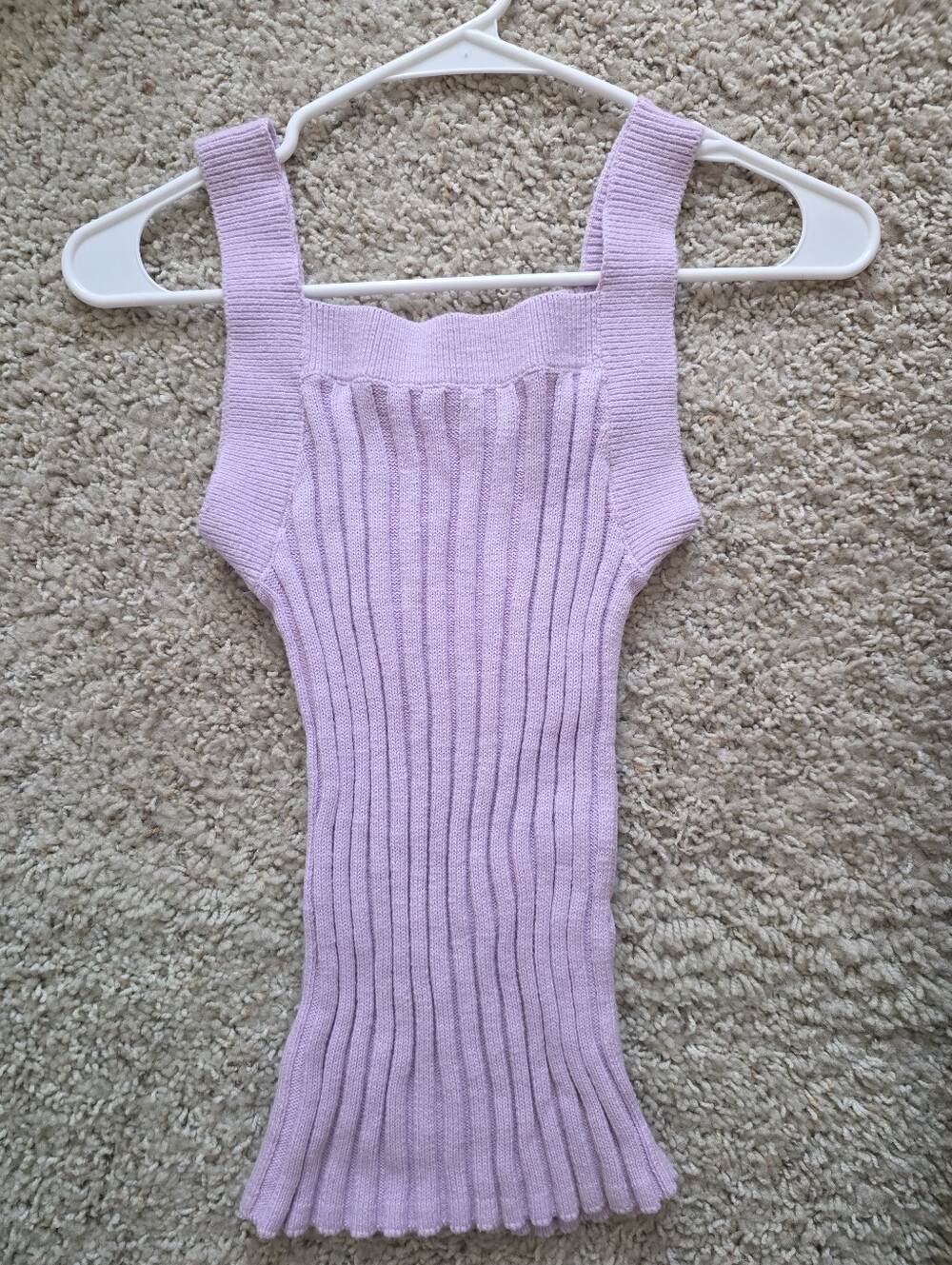 Loft Ribbed Sweater Tank Top In Lavender, Size XXS